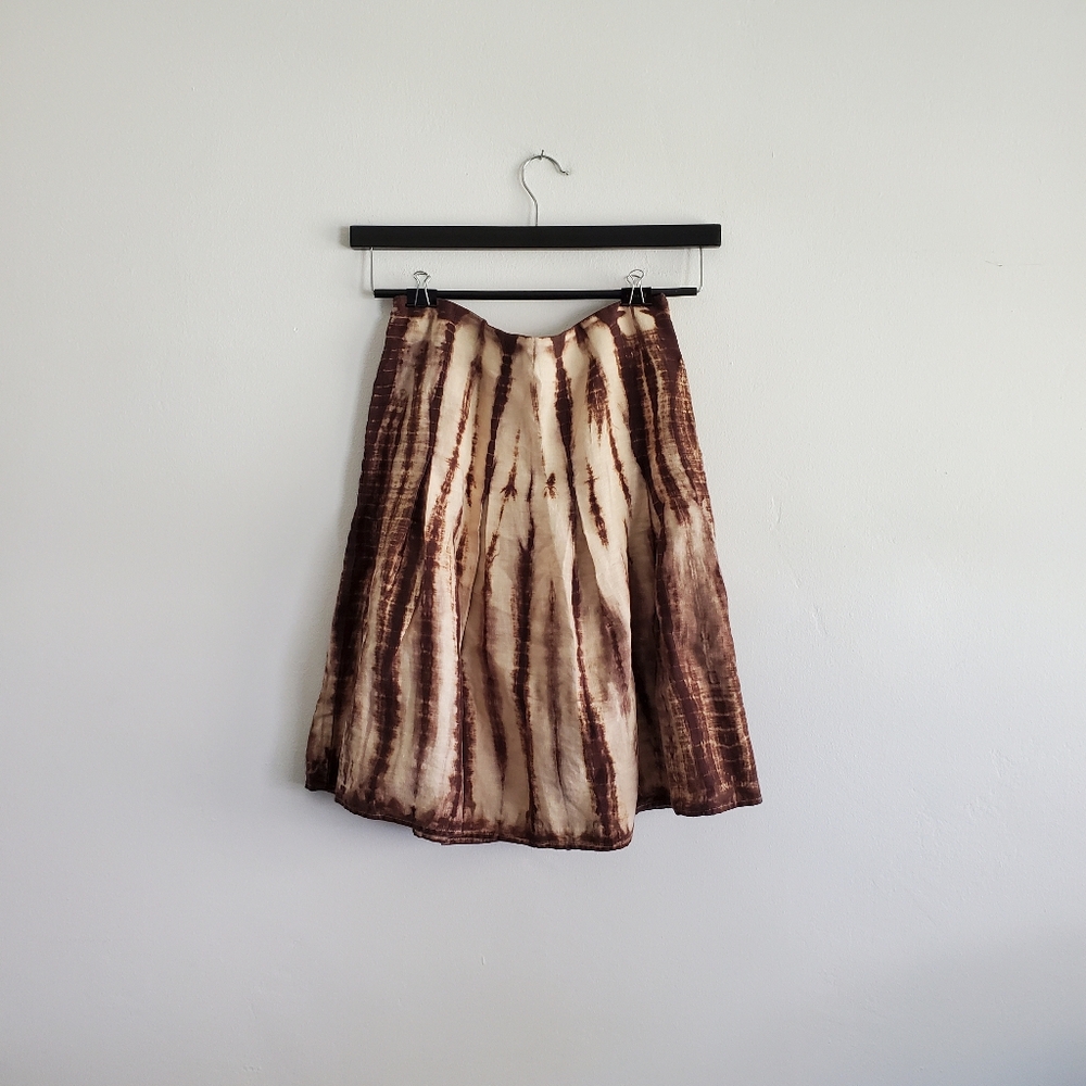 LAST CHANCE !! Michael Michael Kors | Earthy Colored Tie-dye Linen Skirt
